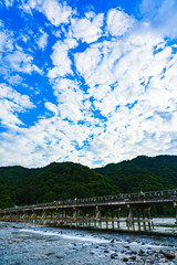 Wall Mural - landscape of Arashiyama district in Kyoto Japan