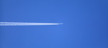 Double Track In The Sky From A Jet Plane
