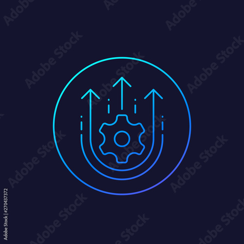 Operational Excellence Efficiency Increase In Productivity Icon Linear Stock Vector Adobe Stock