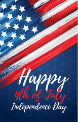 Wall Mural - Happy independence day 4th of July