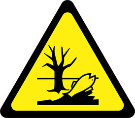 Sticker - Warning sign with harmful chemicals