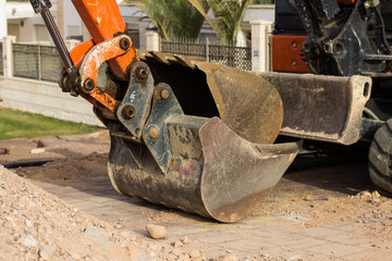 industrial construction equipment excavator bucket object for digging