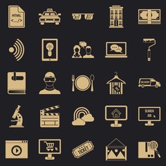 Poster - Website icons set. Simple set of 25 website vector icons for web for any design