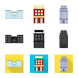 © pandavector - Isolated object of municipal and center logo. Collection of municipal and estate   vector icon for stock.