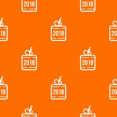 Poster - Christmas gift pattern vector orange for any web design best