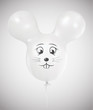 White mouse balloon