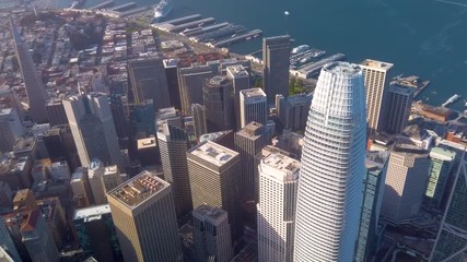 Poster - Aerial view of Downtown San Francisco financial