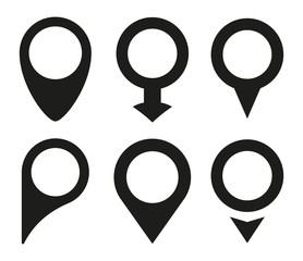 Wall Mural - map pin icon set. vector