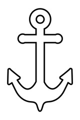 Sticker - marine steel heavy anchor cartoon