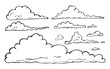 © ange1011 - Hand drawn sketchy cloud collection isolated on white background