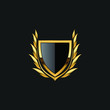 © Light Studio - Blank Badge Shield Crest Label Armor Luxury Gold Design Element Template for logo background Card Invitations Decoration Element