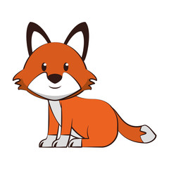 Sticker - Fox wildlife cute animal cartoon