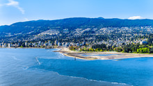 North Vancouver And West Vancouver Across Burrard Inlet, The Entrance Into Vancouver Harbor Viewed From Prospect Point In Vancouver's Stanley Park