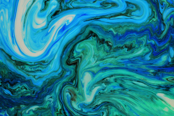  Beautiful abstract painting is a painting technique Ebru .Turkish Ebru style on the water with acrylic paints wring wave.Stylish combination of luxury.Contemporary art marble liquid texture  