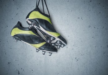 Wall Mural - Football boots. Soccer boots. Isolated on background