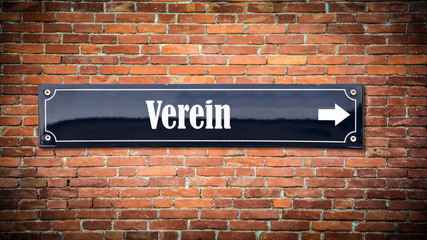 Wall Mural - Schild 404 - Verein