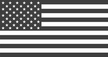 Flag USA Or American. Flag American Black And White Colored Isolated. Vector