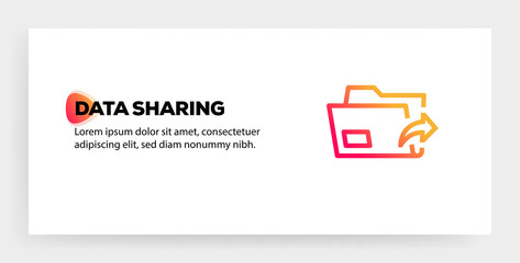 Poster - DATA SHARING ICON CONCEPT