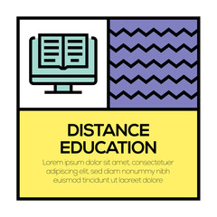 Wall Mural - DISTANCE EDUCATION ICON CONCEPT