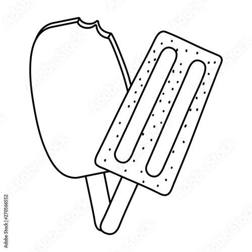 pix Popsicle Black And White summer popsicle and ice cream cartoon