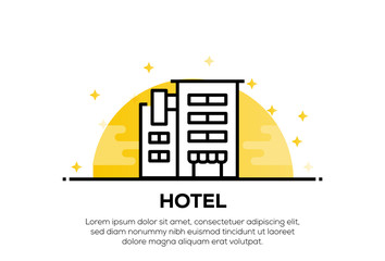 Sticker - HOTEL LOCATION ICON CONCEPT