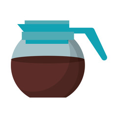 Poster - Coffee maker kettle glass Vector illustration