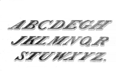 Vintage font.