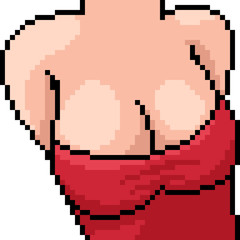 Poster - vector pixel art woman sexy