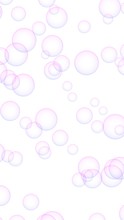 Pink Colored Background With Purple Bubbles. Wallpaper, Texture Purple Balloons. 3D Illustration