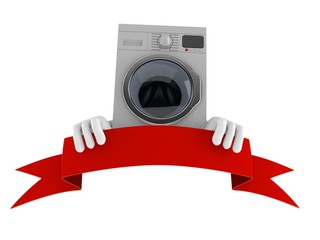 Sticker - Washer character with blank banner