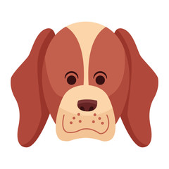 Sticker - cute dog icon cartoon profile