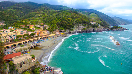 Wall Mural - Monterosso al Mare, a village in the Cinque Terre, italy