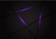 Abstract Violet Light Line Cross On Dark Grey Design Modern Luxury Futuristic Background Vector Illustration.