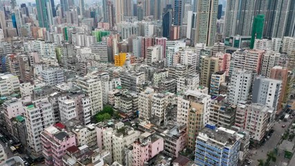 Wall Mural - Aerial view of Hong Kong city