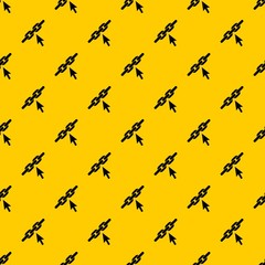 Poster - Chain link pattern seamless vector repeat geometric yellow for any design