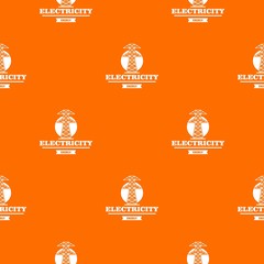 Poster - Power station pattern vector orange for any web design best