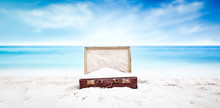 Summer Suitcase Of Sand And Beach 