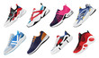 New Fitness sneakers set, fashion shoes for training running shoe. Sport shoes set