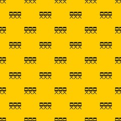 Poster - Chairs pattern seamless vector repeat geometric yellow for any design