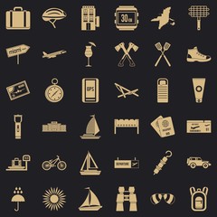 Poster - Navigation icons set. Simple style of 36 navigation vector icons for web for any design