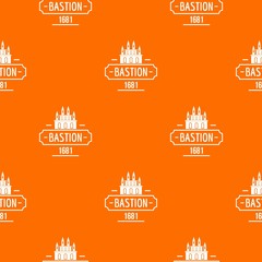 Poster - Royal bastion pattern vector orange for any web design best