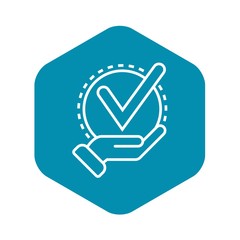 Poster - successful delivery icon. outline successful delivery vector icon for web design isolated on white b