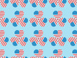 © LIGHTFIELD STUDIOS - seamless background pattern with hearts made of usa flags on blue