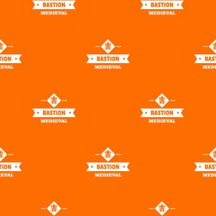 Poster - Victorian bastion pattern vector orange for any web design best
