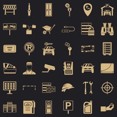 Poster - Key icons set. Simple style of 36 key vector icons for web for any design