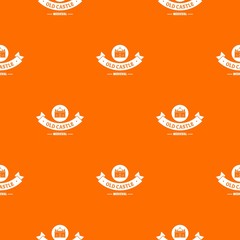 Poster - Old castle pattern vector orange for any web design best