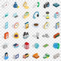 Poster - Email icons set. Isometric style of 36 email vector icons for web for any design