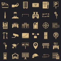 Poster - Padlock icons set. Simple style of 36 padlock vector icons for web for any design