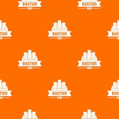 Poster - Kingdom bastion pattern vector orange for any web design best