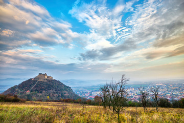 Poster - Autumn view near Deva citadel, Romania